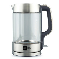 米技(MIJI)电水壶 HK-3301 肖特玻璃 304不锈钢 蓝色发光环 1.8L 烧水壶电热水壶