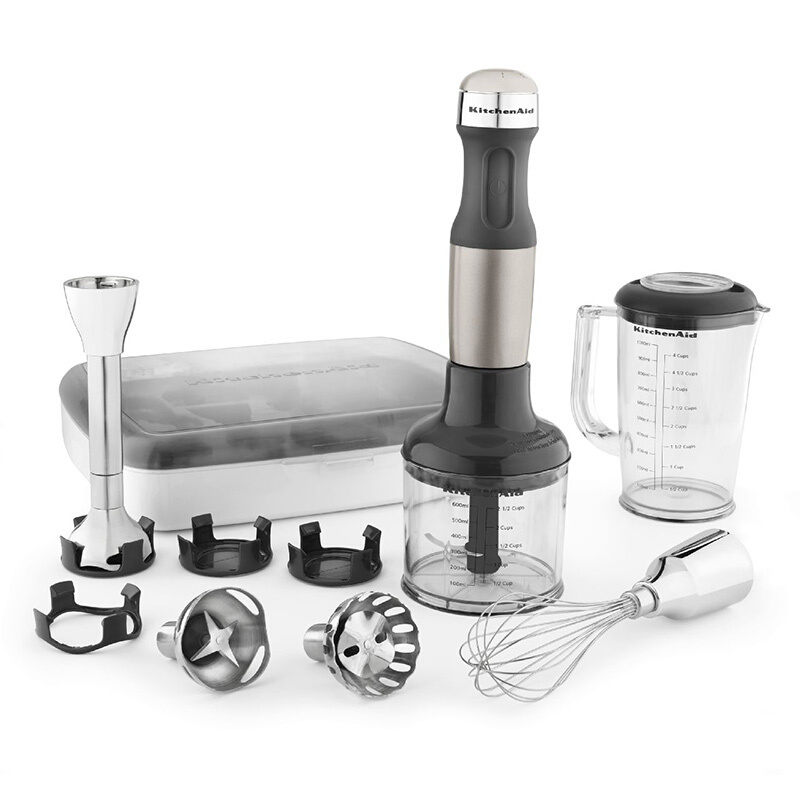 凯膳怡(KitchenAid)料理机辅食手持料理棒家用多功能5KHB2569CSX 太空银