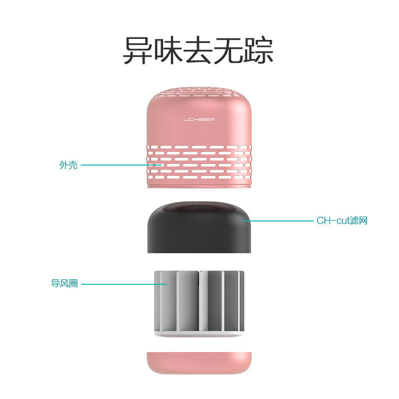 友好（UCHEER）空气净化器冰箱、鞋柜除味盒除异味除甲醛Q8三色套装适用面积20㎡以下