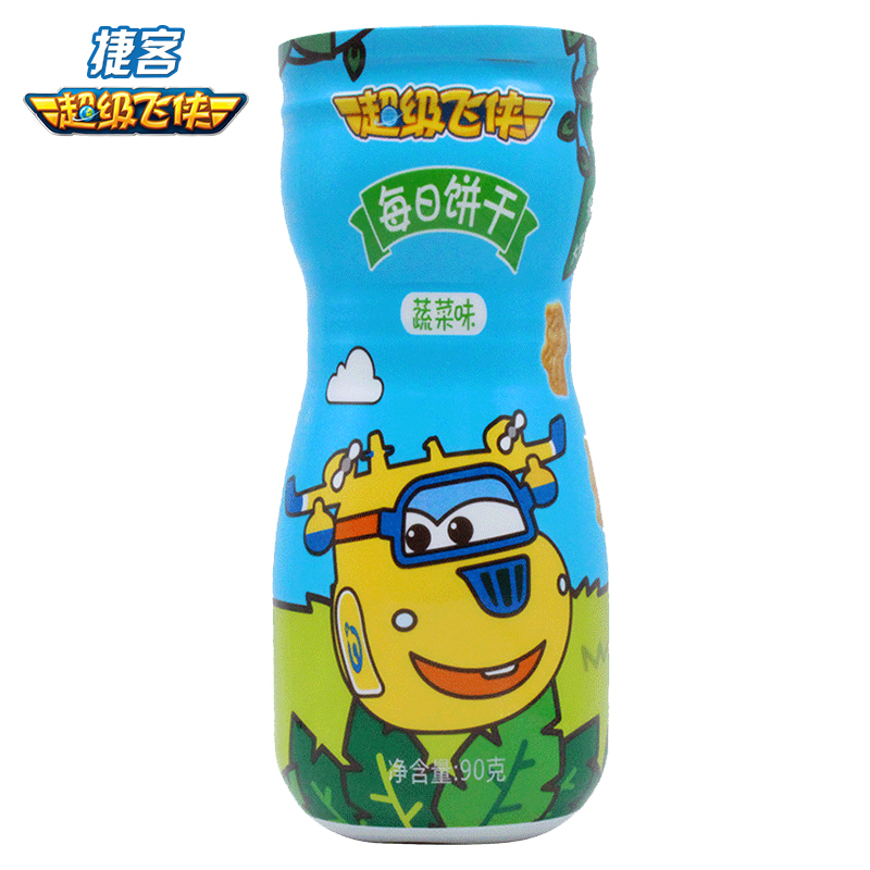 超级飞侠每日饼干蔬菜味90g/罐