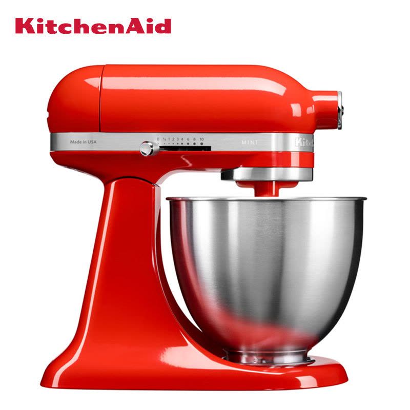 凯膳怡(KitchenAid)5KSM3311XCHT料理机家用Mini迷你全自动厨师机和面揉面打蛋多功能搅拌机 苹果红图片