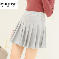 美都汇纯色短款百褶裙秋季新款百搭显瘦俏皮防走光韩版短裙QD8122