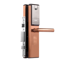 BE-TECH必达G5FM玫瑰金 智能密码指纹锁电子门锁 磁卡锁 家用卧室房门锁 防爆 家用防盗大门锁40MM免费安装
