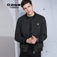 千纸鹤男装欧美简约棒球服 2019新款针织jacket潮流夹克衫男3276