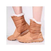 Skechers/斯凯奇 女靴冬保暖靴子新款雪地靴中筒靴6666011-CSNT