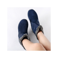 Skechers/斯凯奇 女靴冬保暖靴子新款雪地靴中筒靴6666011-NVY