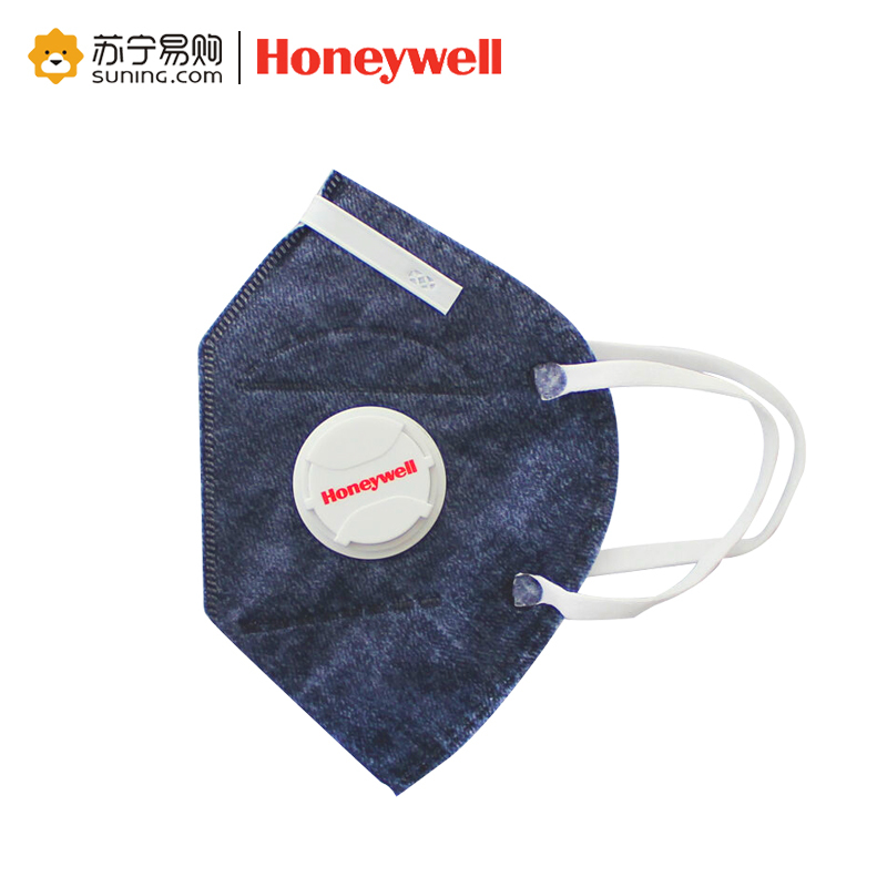 霍尼韦尔(Honeywell) H950V 折叠耳戴式5只装KN95牛仔蓝防雾霾PM2.5口罩(5只装)