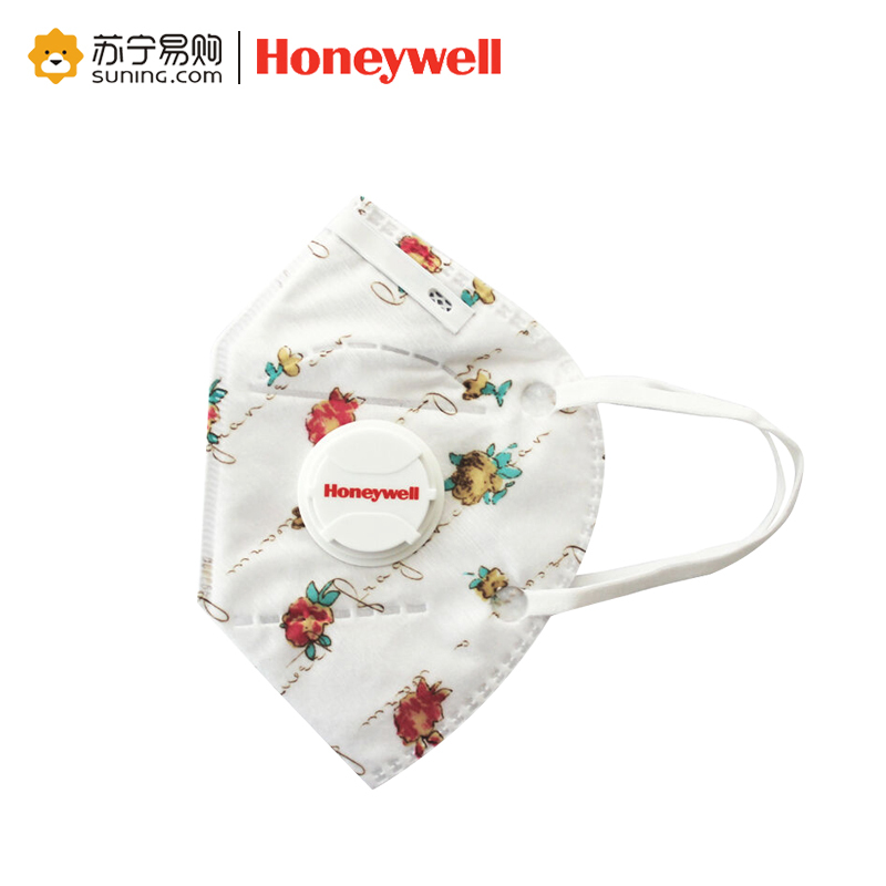 霍尼韦尔(Honeywell) H950V 折叠耳戴式5只装KN95小清新玫瑰防雾霾PM2.5口罩(5只装)