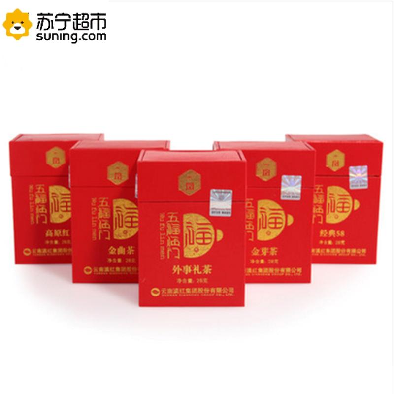 凤牌 五福临门 功夫红茶 特级 礼盒装 4g*7袋*5盒