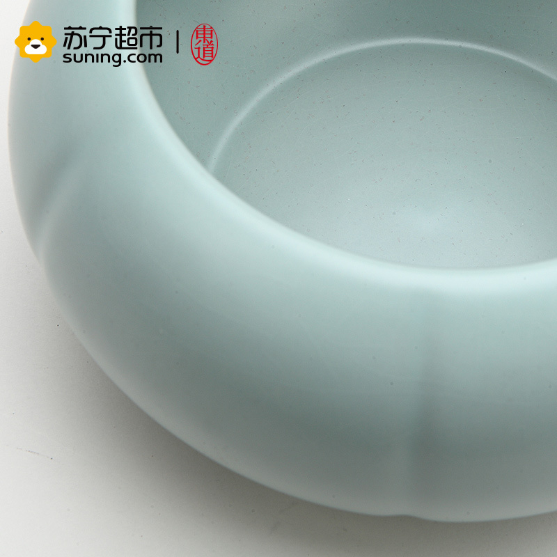 东道汝窑功夫茶具手工水洗茶洗大号茶盂 开片可养金线 送礼礼盒