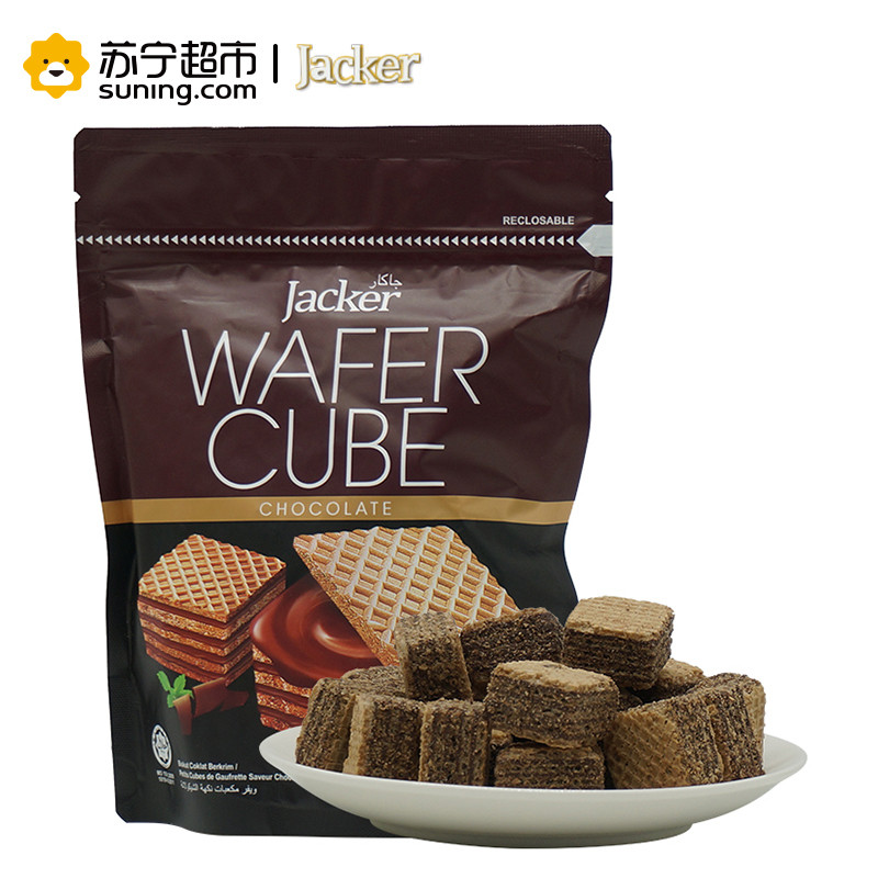 杰克(JACKER)方形威化酥巧克力味150g 马来西亚进口