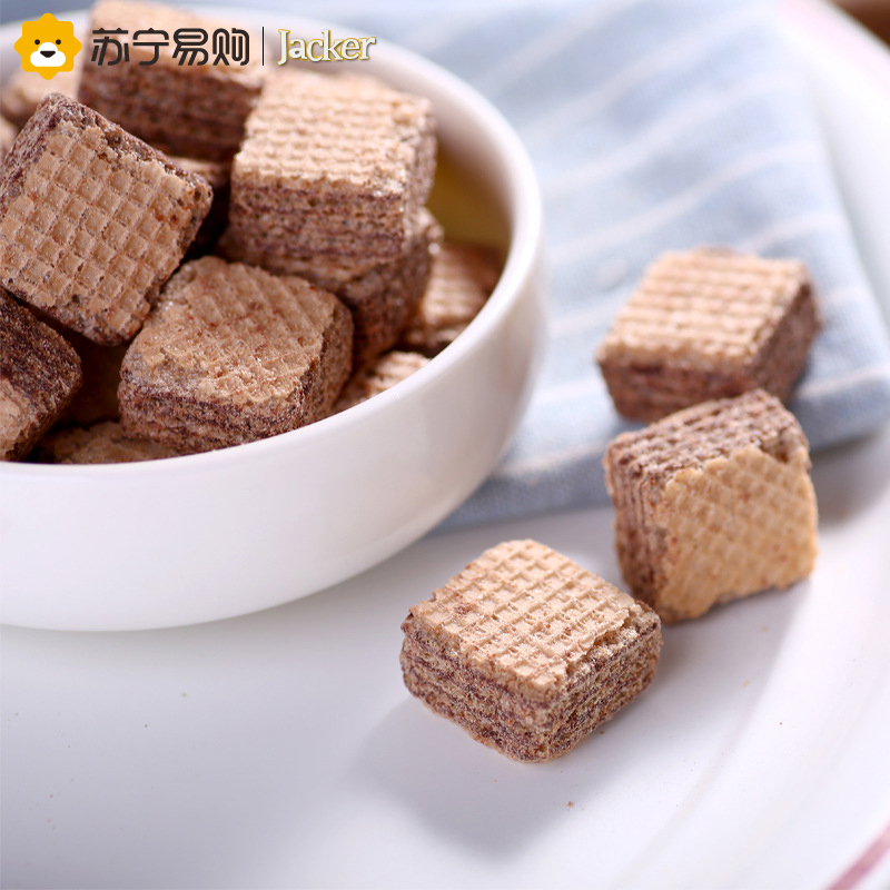 杰克(JACKER)方形威化酥巧克力味150g 马来西亚进口
