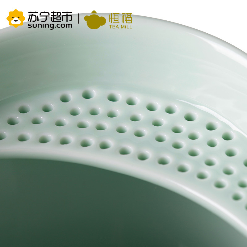 恒福TEA MiLL 陶瓷 马克杯个人杯办公室青瓷茶杯茶具茶隔过滤茶叶 送礼茶杯越窑古意