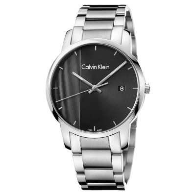 CK手表（Calvin Klein）男士城市系列钢带黑盘男表K2G2G14Y