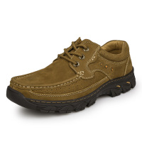 后街骆驼磨砂皮鞋男头层牛皮休闲徒步鞋户外男鞋耐磨工装鞋
