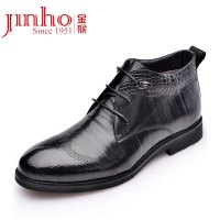 金猴真皮新款正品 真皮保暖男棉鞋高帮系带商务男棉鞋男靴SQ8965