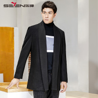 柒牌SEVEN男装西服大衣商务时尚西服毛呢大衣中长款外套