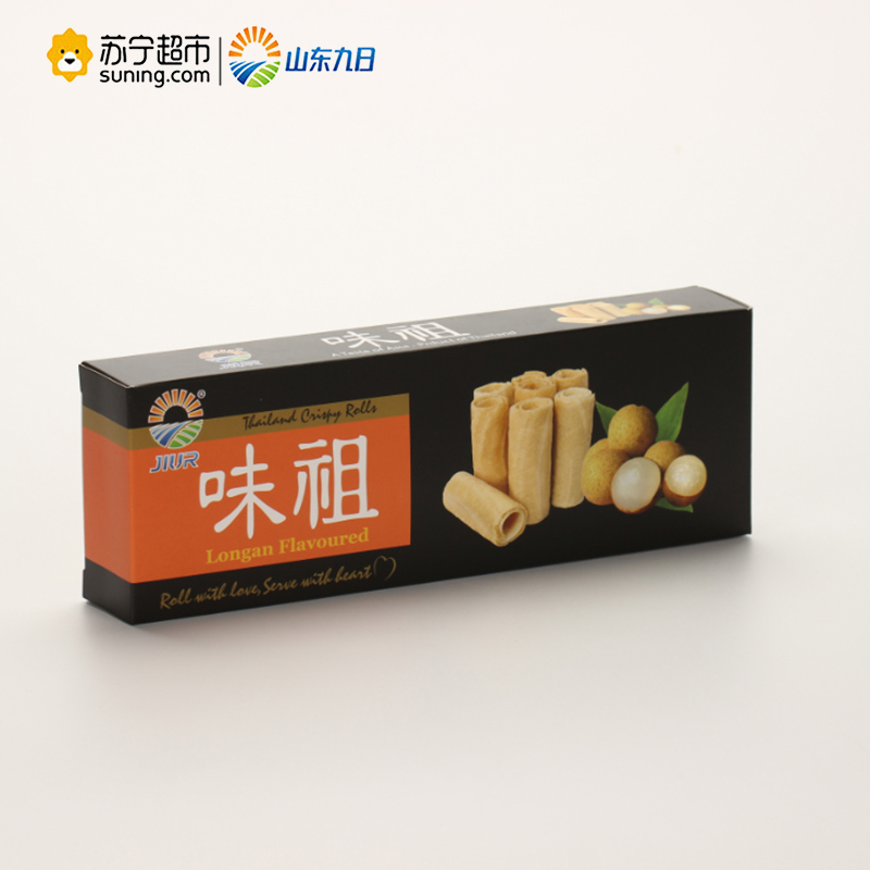 九日(JIUR) 进口饼干 九日三丝卷龙眼味饼干75g 泰国进口
