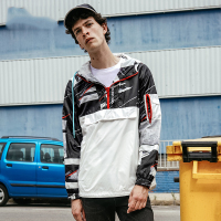 VIISHOW2017秋装新品轻薄夹克男半开襟拉链连帽男士外套夹克衫