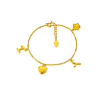 雅宝福黄金足金手链女士手链送女友礼物情人节礼物