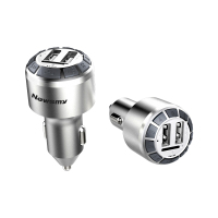 纽曼(Newsmy) 蓝牙车载MP3播放器 C53银色 智能云车载充电器 蓝牙TF卡 U盘播放器 大家新年好