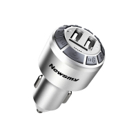 纽曼(Newsmy) 蓝牙车载MP3播放器 C53银色 智能云车载充电器 蓝牙TF卡 U盘播放器 大家新年好