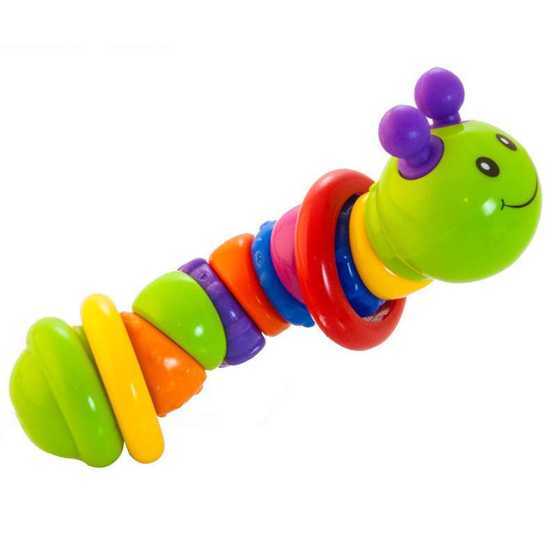 miniland 婴儿玩具 摇铃床铃挂件宝宝玩具 97214可爱塑胶毛毛虫高清大图