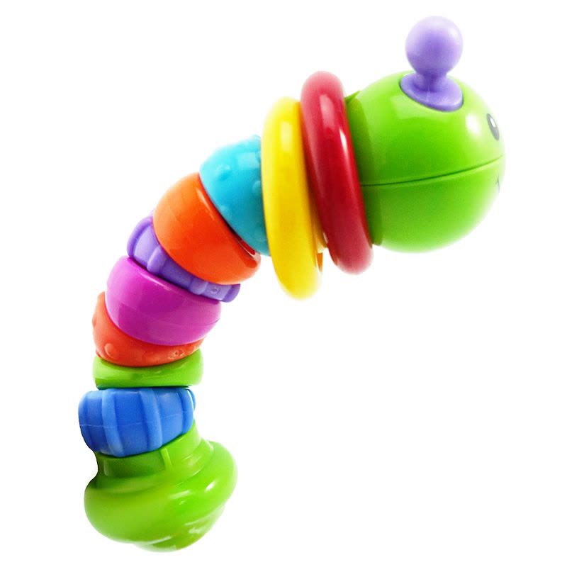 miniland 婴儿玩具 摇铃床铃挂件宝宝玩具 97214可爱塑胶毛毛虫图片