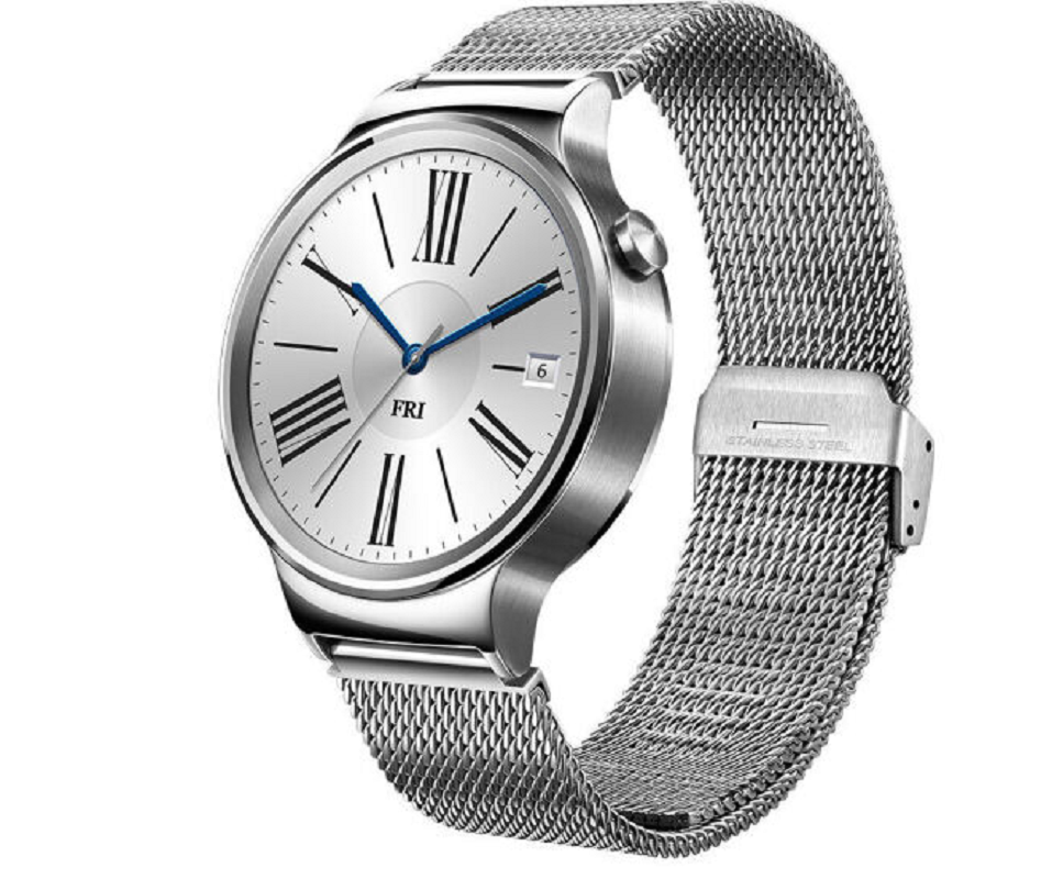 华为(HUAWEI) WATCH智能手环手表运动心率监测来电提醒穿戴手表 经典系列(星河银)不锈钢编织表带