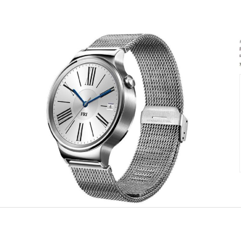 华为(HUAWEI) WATCH智能手环手表运动心率监测来电提醒穿戴手表 经典系列(星河银)不锈钢编织表带