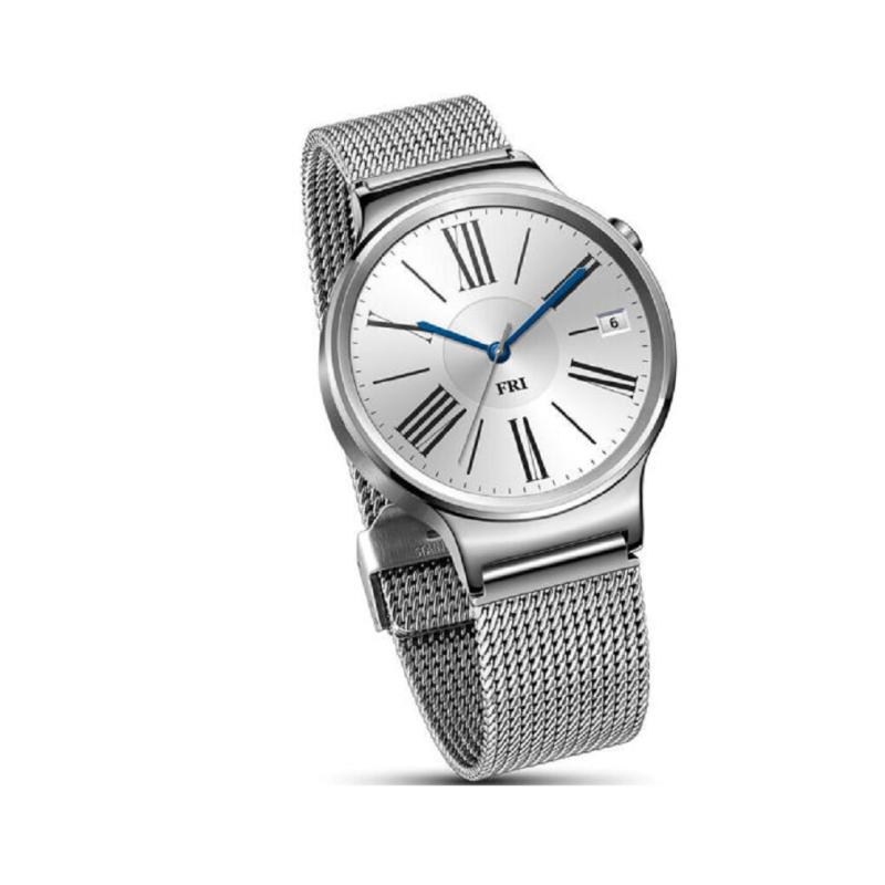华为(HUAWEI) WATCH智能手环手表运动心率监测来电提醒穿戴手表 经典系列(星河银)不锈钢编织表带