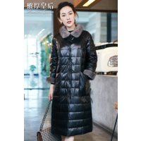 憨厚皇后 春季新款海宁真皮羽绒服女 水貂毛领绵羊皮外套 GR