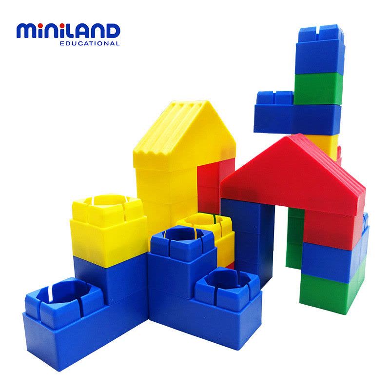 miniland 儿童玩具 早教益智大块积木拼搭玩具 32470超级KIM积木图片