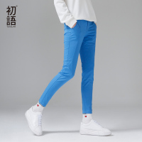 初语摩登春新款铅笔裤女弹力修身长裤纯色显瘦百搭休闲裤