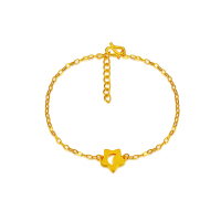 雅宝福黄金手链 足金999 硬金 时尚女士手链情人节礼物