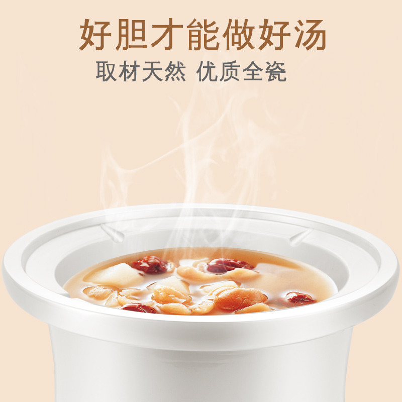 天际(TONZE)电炖锅DGJ20-20CD煲汤锅陶瓷内胆单胆家用熬粥炖汤锅文火慢炖锅2-3L/2升高清大图
