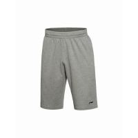 李宁（LI-NING）男短裤 运动透气吸湿排汗速干短卫裤 AKSL059-1 花灰 M