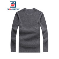 AEMAPE 苹果 羊毛衫男士圆领100%羊毛纯色新款打底衫