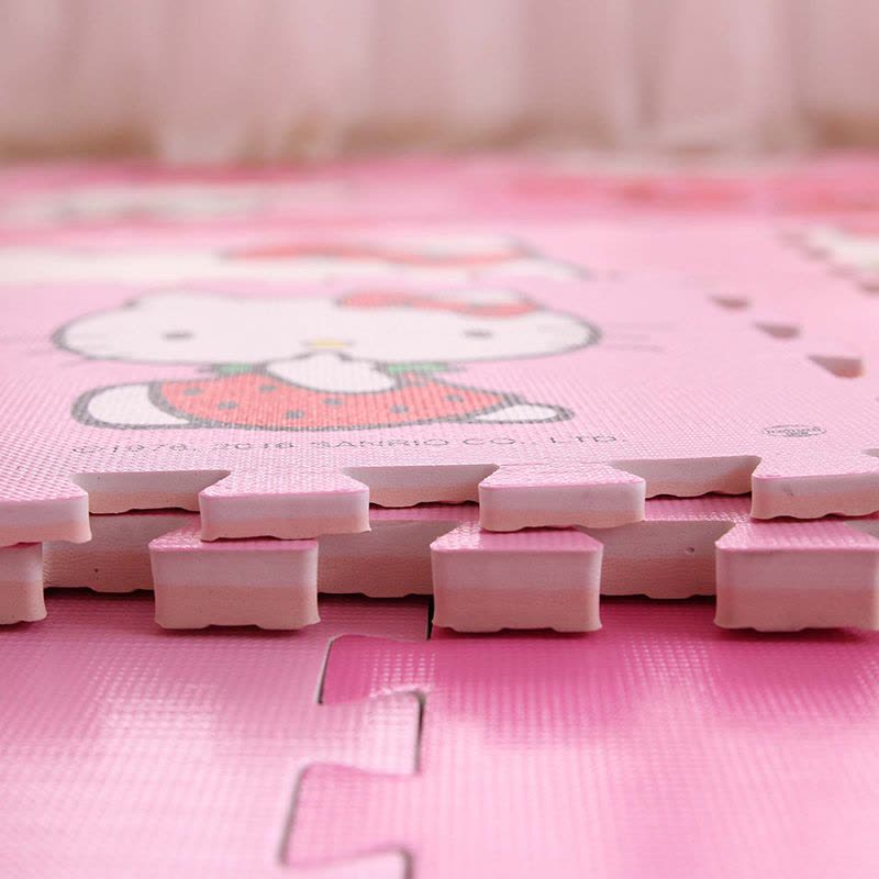 明德环保PE泡沫拼接地垫宝宝爬行垫游戏垫大号男孩女孩玩具 草莓KT60*60*1.9(4片/包)图片