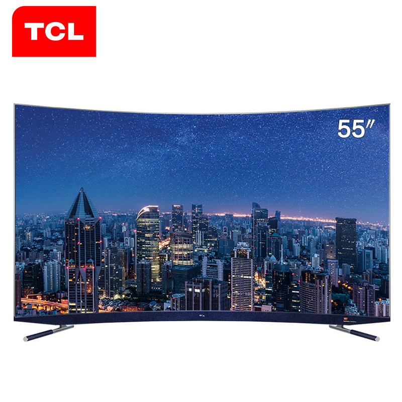 TCL 55C5 55英寸 4K超高清 哈曼卡顿音响 64位34核 纤薄金属 人工智能 曲面电视