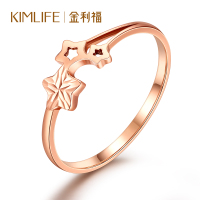 金利福珠宝 黄金戒指18K金戒指女士女款-星语K金戒指 K12110