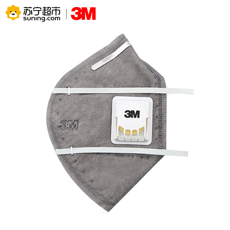 3M 防甲醛口罩9041V(耳带式) 15只/盒 孕妇专用防二手烟装修防异味防雾霾高清大图