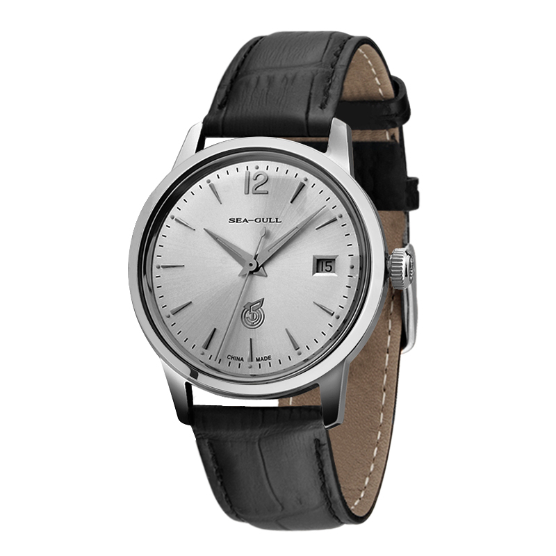 seagull海鸥手表男士简约复古自动机械表皮带男表复刻表d51s