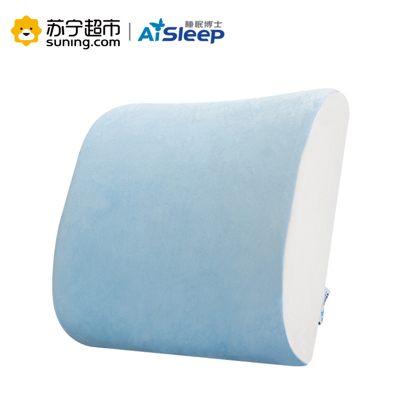 睡眠博士(AiSleep) 慢回弹记忆棉护腰记忆靠垫 记忆枕 蓝色 32*31*10CM 春季夏季秋季冬季