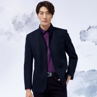 才子男装（TRIES）休闲西服 男2017秋冬新款净色百搭休闲西服外套2176E9570