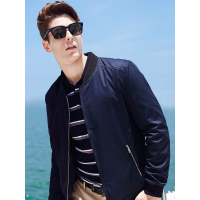 【苏宁自营】杰米克(JenMick)宽松美式休闲度假棒球领夹克