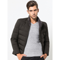 卡帝乐鳄鱼男士棉衣秋冬新款休闲纯色棉外套237DBNLDM8702