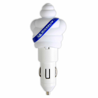 [汽车用品]米其林(MICHELIN)6511ML 车载充电器 车充点烟器 公仔版 双USB一拖二 12V/24V通用