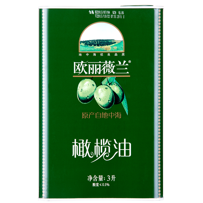 欧丽薇兰 纯正橄榄油 3L*6桶