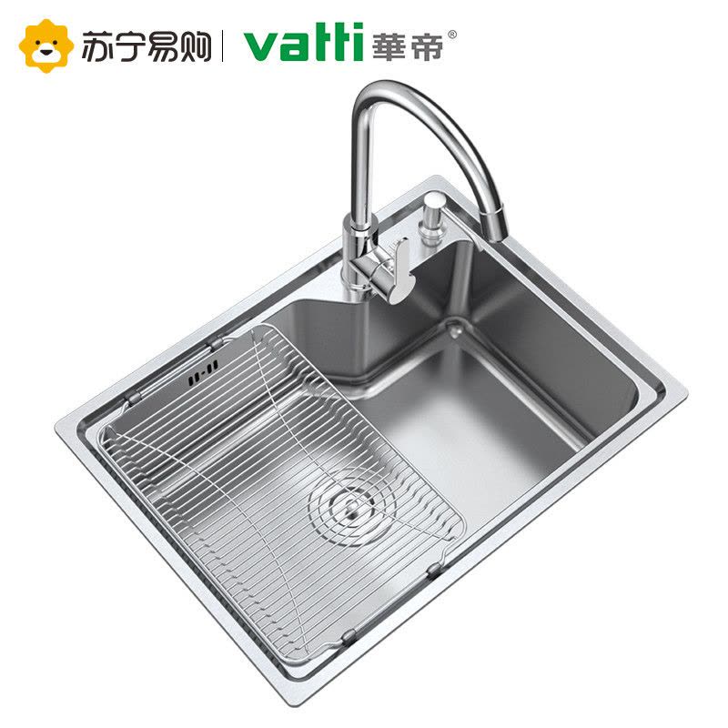 华帝不锈钢水槽 洗菜盆 洗碗池 实用大单槽套装 H-A1005(58)-Q.1图片